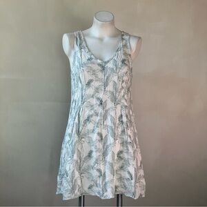 RVCA | Floral Palm Leaf Open Back Mini Dress